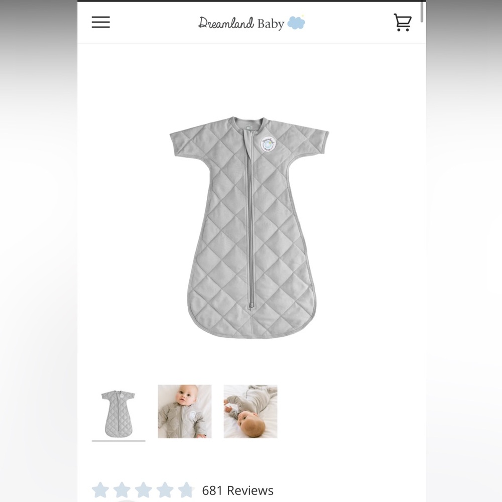 Dreamland Transitional Quilted Baby Sleep Sack size 6-9 M